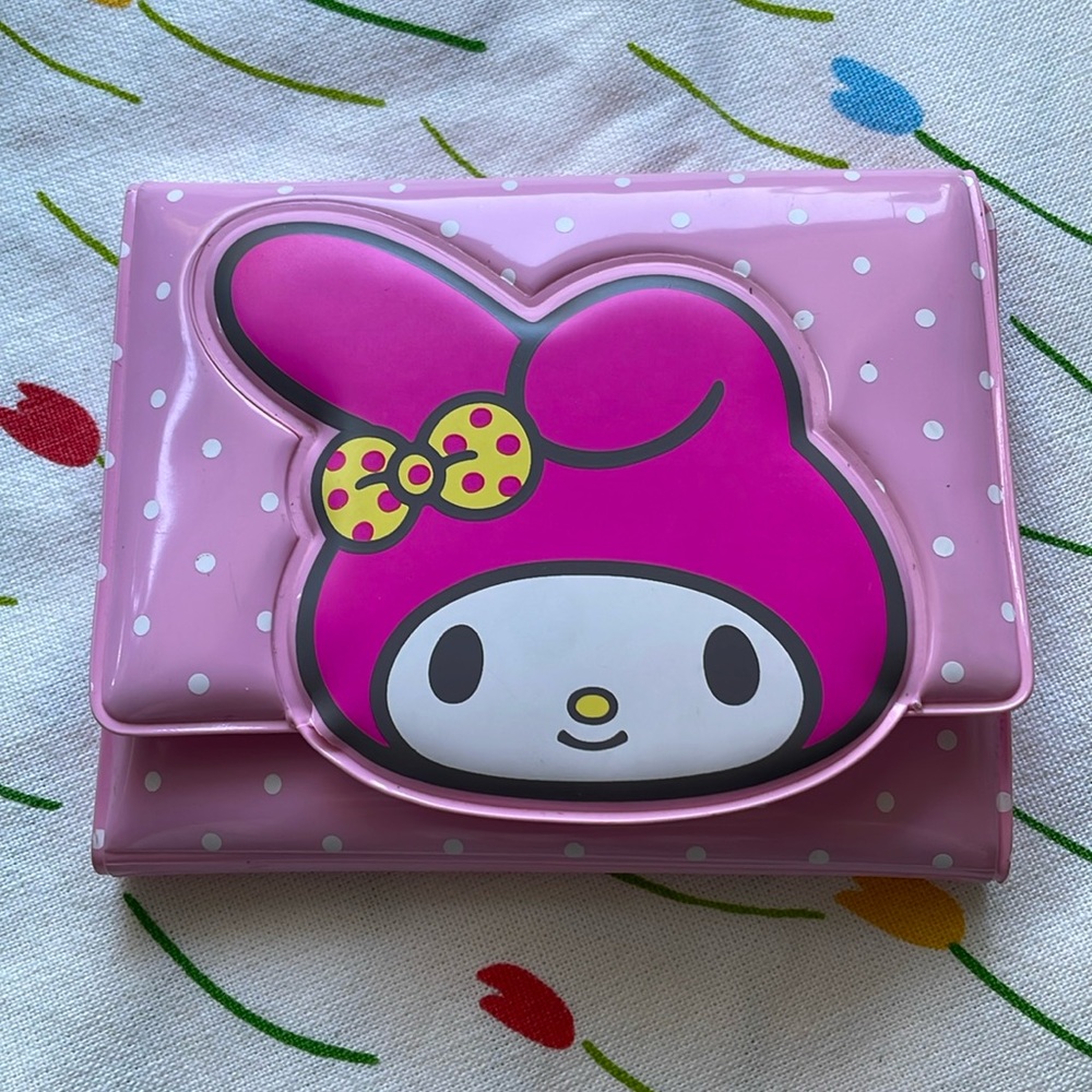 Sanrio My Melody Mushroom and friends vinyl wallet 2002 -AS IS